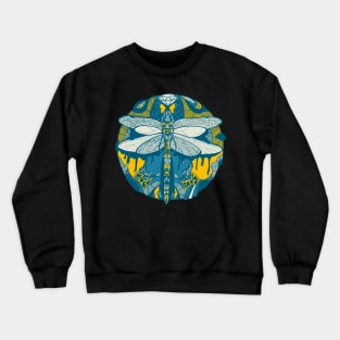 Retro Wave Circle of the Dragonfly Crewneck Sweatshirt